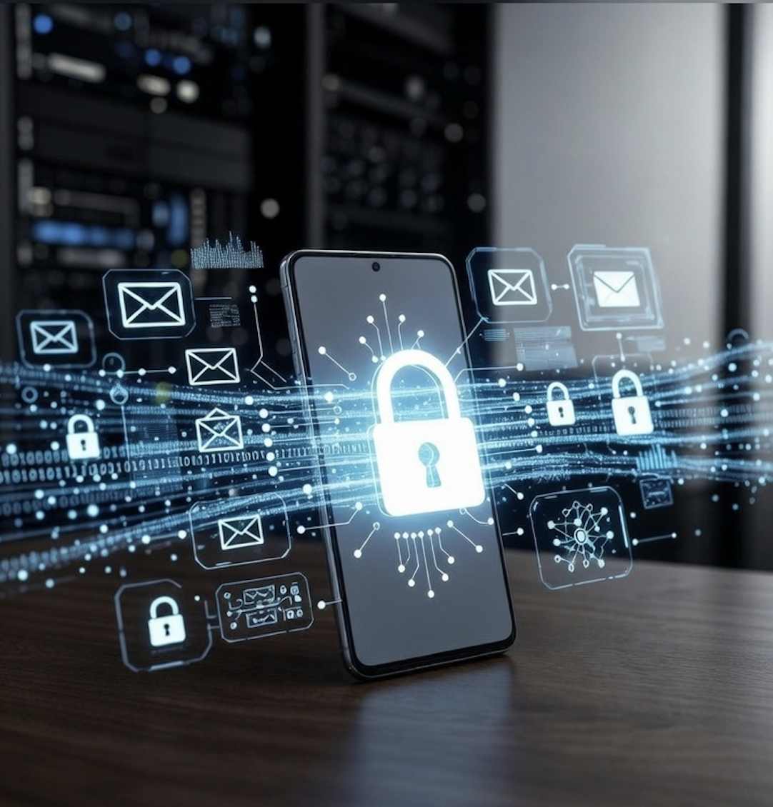 Secure mobile device and enterprise communication