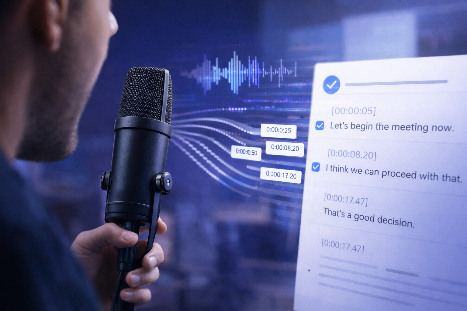 Transcriptor application page overview